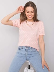 Light pink cotton t-shirt with
