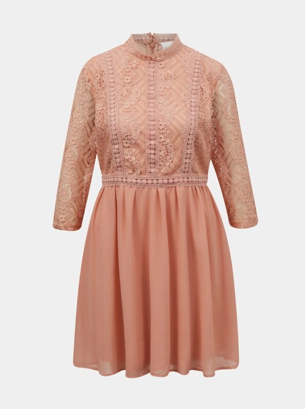 Pink dress with lace top VILA