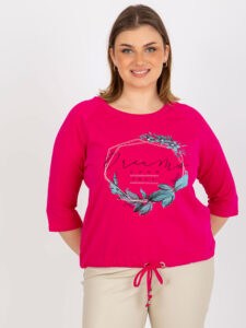 Women's Plus size T-shirt with 3/4