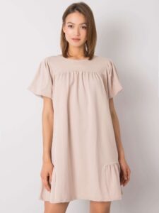 Beige cotton dress Liliyana