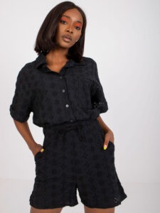 Black two-piece summer set with