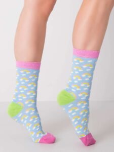 Blue cotton socks