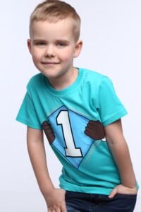 Boys' T-shirt with mint
