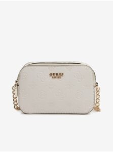 Cream women's crossbody handbag Guess Galeria