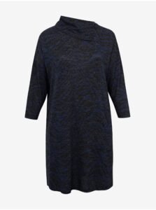 Dark blue brindle sweater dress