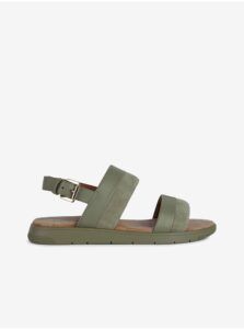 Green Women's Leather Sandals Geox