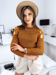 Women's sweater LAYSI mustard
