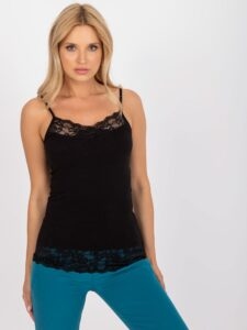 Black cotton top with