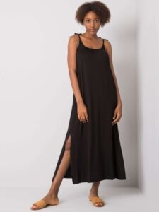 Black slit dress from