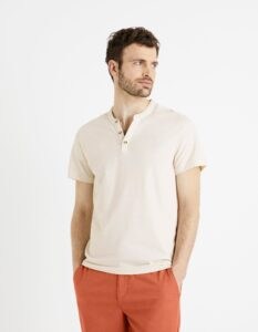 Celio T-Shirt with buttons Cegeti