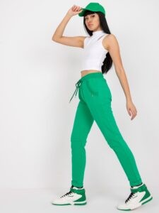 Dark green cotton sweatpants with