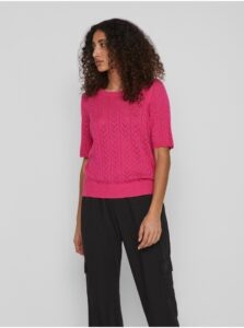 Dark pink women's patterned T-Shirt VILA