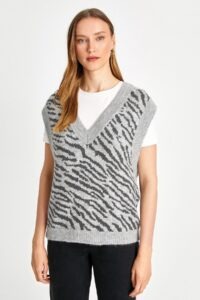 Koton Sweater Vest - Gray