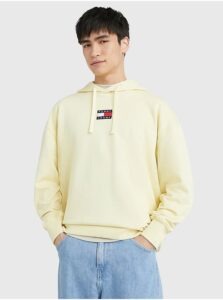 Light Yellow Mens Hoodie Tommy
