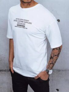 White men's T-shirt Dstreet z