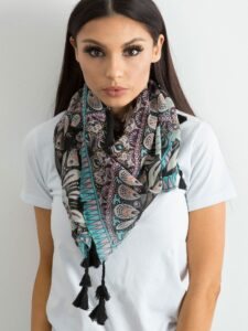 Black scarf with ethnic