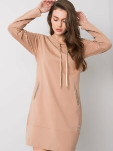 Camel cotton dress