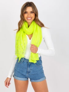 Fluo yellow airy scarf with