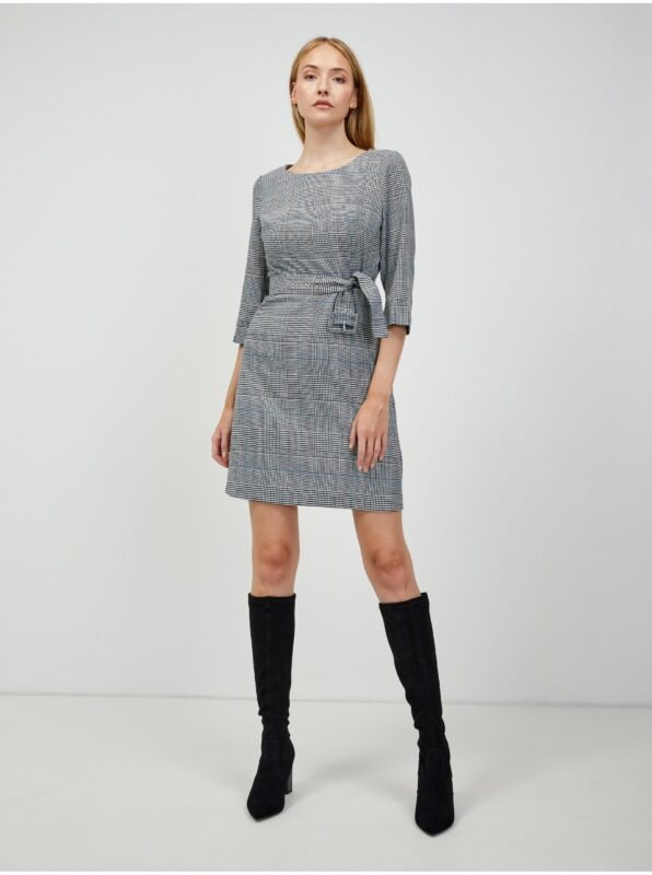 Gray plaid dress ORSAY