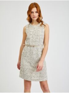 Orsay Cream Women Patterned Dress with
