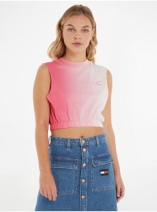 Pink Womens Crop Top Tommy