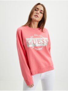 Pink Womens Sweatshirt Guess