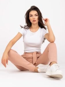 RUE PARIS beige trousers made of