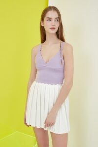 Trendyol Lilac Crop Knitwear