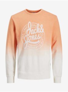 White-Apricot Patterned Sweatshirt Jack & Jones