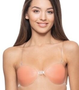Women's silicone bra with straps