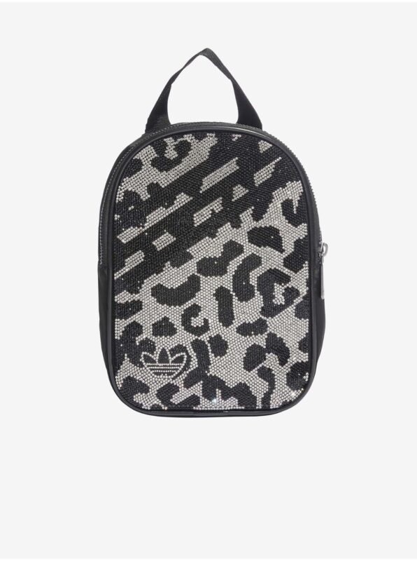 Black Women's Patterned Backpack with Decorative Details