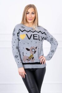 Christmas sweater with gray