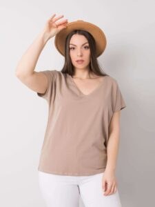 Dark beige women's T-shirt with