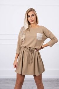 Dress with camel
