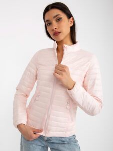 Light pink transitional quilted jacket