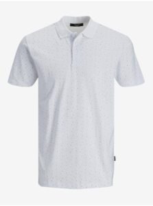 White Mens Patterned Polo T-Shirt Jack &