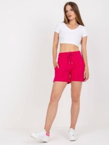 Basic fuchsia sweatpants with pockets