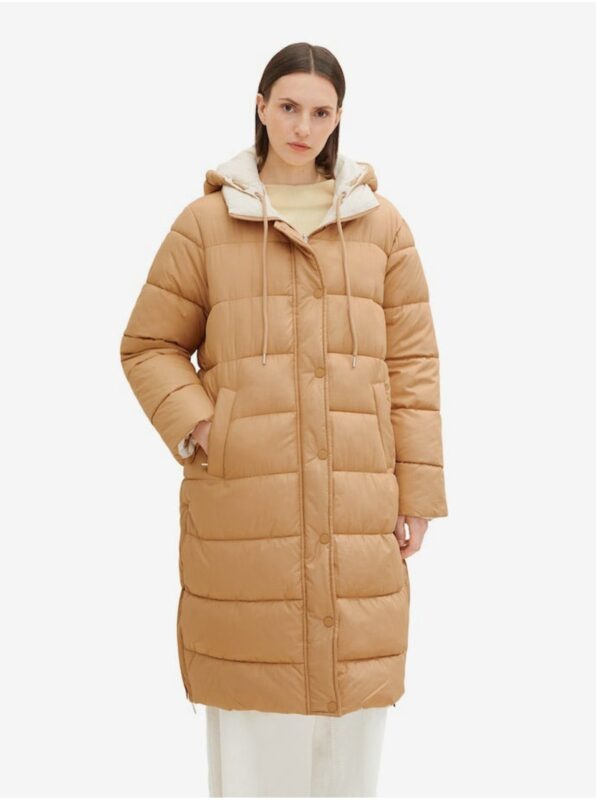 Beige Women's Winter Quilted Double-Sided Coat