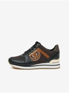 Black-Brown Women's Leather Sneakers Michael Kors