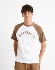 Celio Cotton T-Shirt Ceraglan Happiness