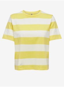 Cream-yellow striped T-Shirt JDY Pablo