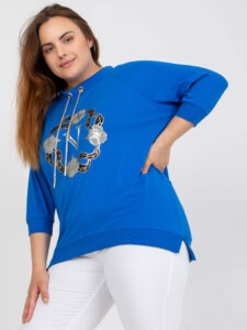 Dark blue blouse of larger size with