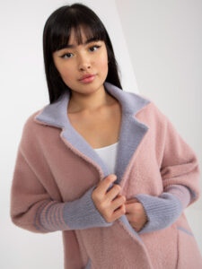 Dusty pink loose coat made of