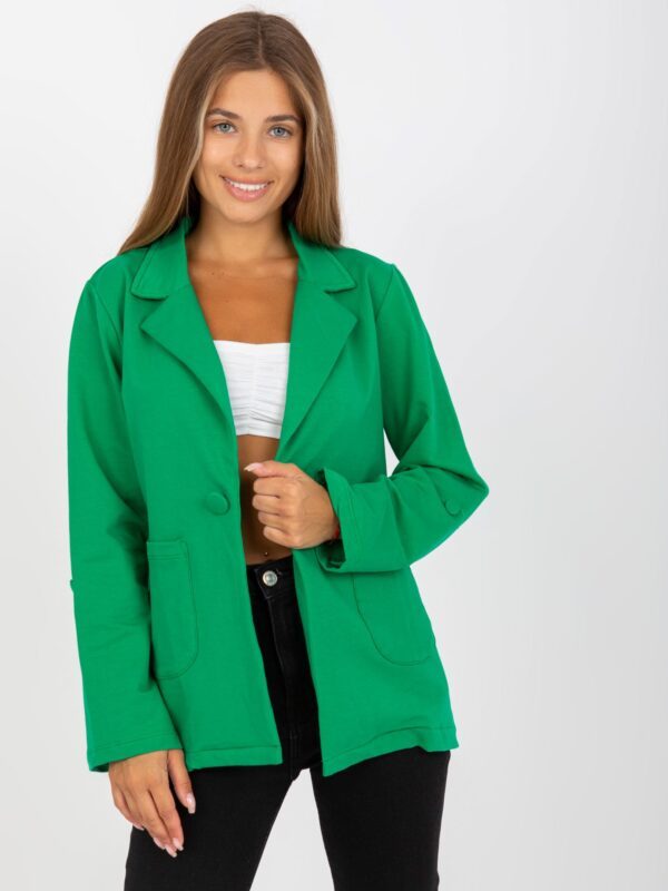 Green tracksuit jacket with RUE
