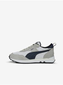 Grey Mens Sneakers with Suede Details Puma Rider