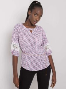 Lady's blouse with white-pink