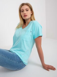 Larger size cotton mint t-shirt