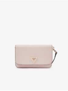 Light pink women's crossbody handbag Guess