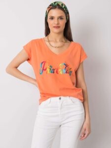 Orange T-shirt with colorful