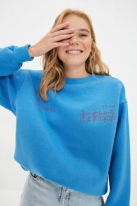 Trendyol Sweatshirt - Blue -